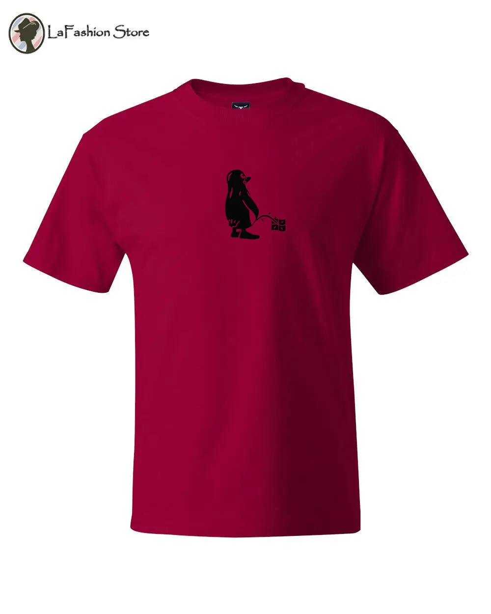 Linux Penguin Eats (kicks) Windows Eating T-Shirt-Забавные футболки geek всех размеров | Мужская одежда