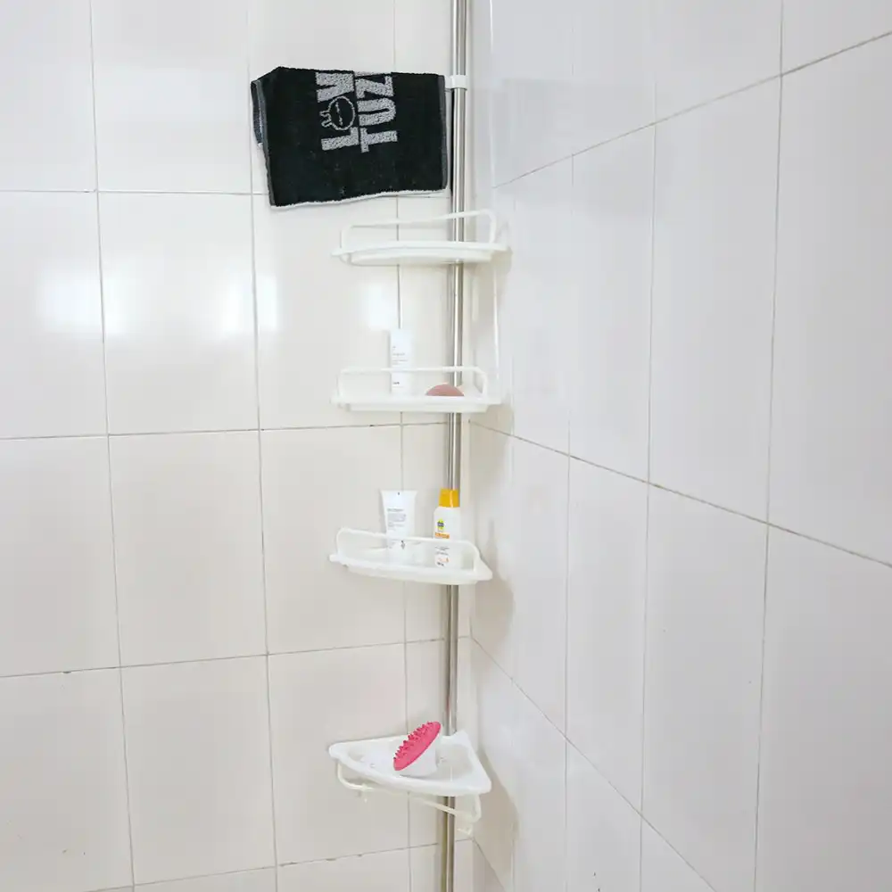 1 Pcs Stainless Steel 4 Tier Telescopic Bathroom Corner Shelf Rack Shower Caddy Storage Bathroom Shelves Bath Accessory Bathroom Shelves Aliexpress