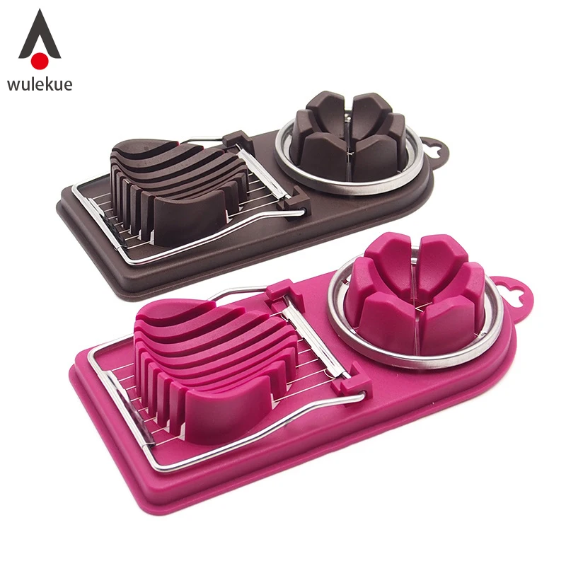 Wulekue Multi-function Egg Slicer Section Cutter Mushroom Vegetables Cutter Slicing Gadgets Cooking Tools Kitchen Accessories