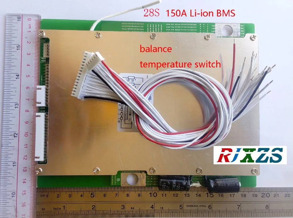 28S 150A литий-полимерный BMS/PCM/PCB плата защиты батареи для 28 пакетов 18650 литий-ионный аккумулятор с балансом w/Temp