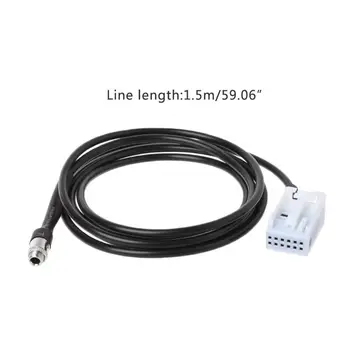 

Car Aux Audio Cable Adapter 12pin Female Interface Wire For Peugeot 307/308/407/408/507 Citroen Triumph Sega C2/C5/RD4