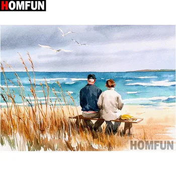 

HOMFUN Full Square/Round Drill 5D DIY Diamond Painting "Oil painting" 3D Embroidery Cross Stitch 5D Home Decor A15143