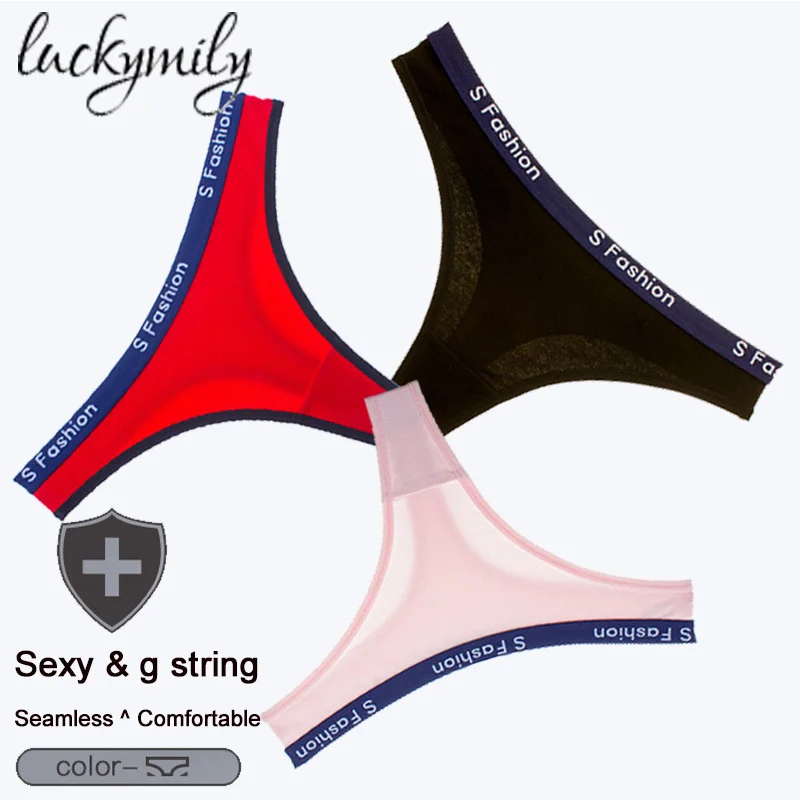 

luckymily Hot Sexy Women's Fashion G-String Thong Underwear Women Lingerie Seamless String Femme Womens Intimates Panties Tangas