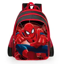 Bolsas historieta del hombre araña de los alumnos de los grados 1-6 hombros el peso de la escuela de los niños niños niñas niño mochila satchel