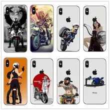 Мягкие ТПУ Силиконовые чехлы для телефонов Ретро Мото Кросс Мотоцикл спортивный чехол для iPhone 11Pro XS Max XR 8 7 6 6S Plus Оболочка Чехол