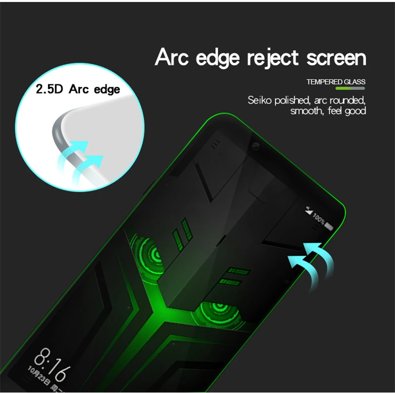 PINWUYO для Xiaomi Black Shark Helo экран протектор 9 H 2.5D Закаленное стекло полное покрытие защитная пленка против царапин Защита ЖК экрана