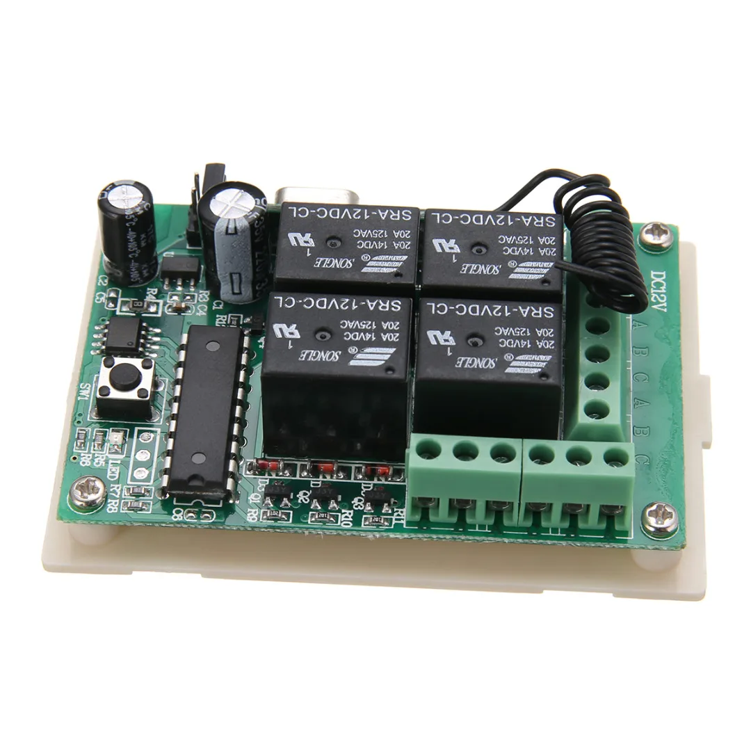 For Car 4pcs HCS301 433MHz Rolling Code Remote Control+12V Wireless Relay Receiver Mayitr