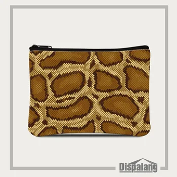 

Dispalang Snakeskin Print Coin Purse Mini Clutch Change Purse Kids Zero Wallet Zipper Coin Purse Pouch Money Key Cell Phone Bag