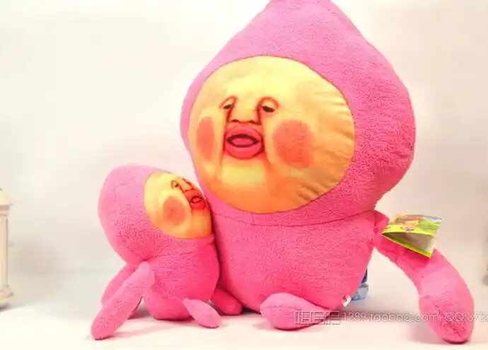 stuffed peach toy