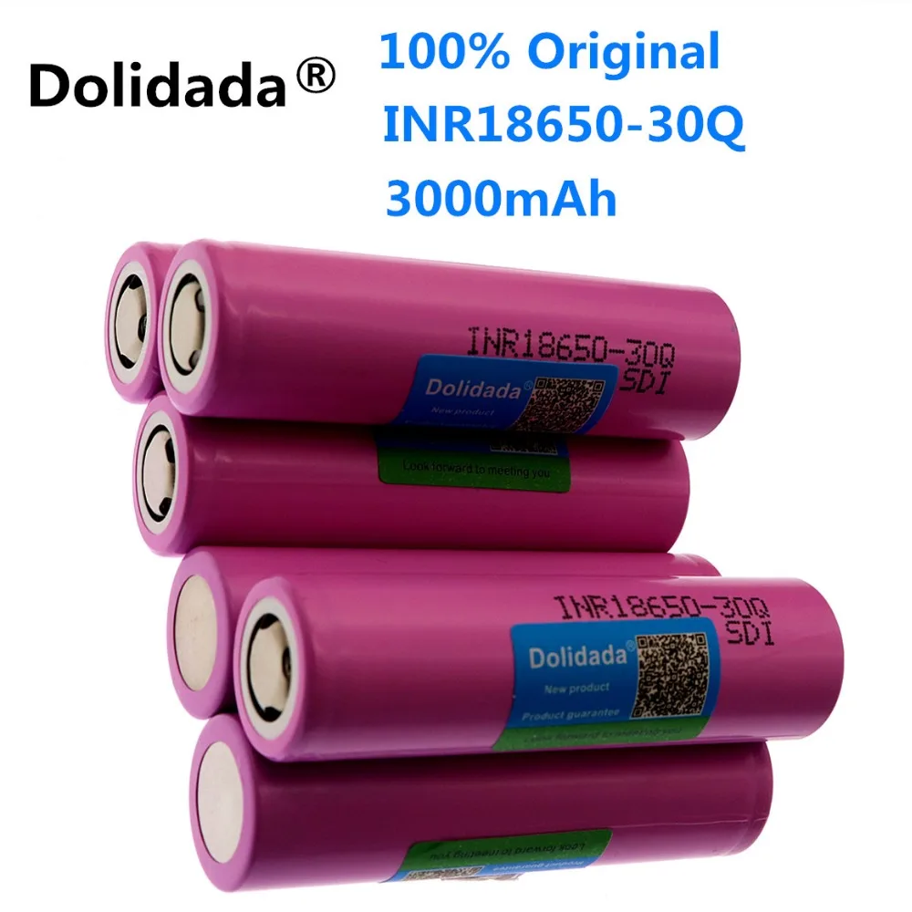 Dolidada для samsung 18650 батарея 3000 mah INR18650 30Q 20A литий-ионная аккумуляторная батарея для электронной сигареты
