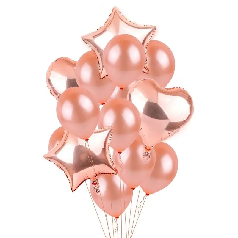 13 шт. Сердце Звезда гелиевая фольга букет шариков Baby Shower Свадебные украшения для