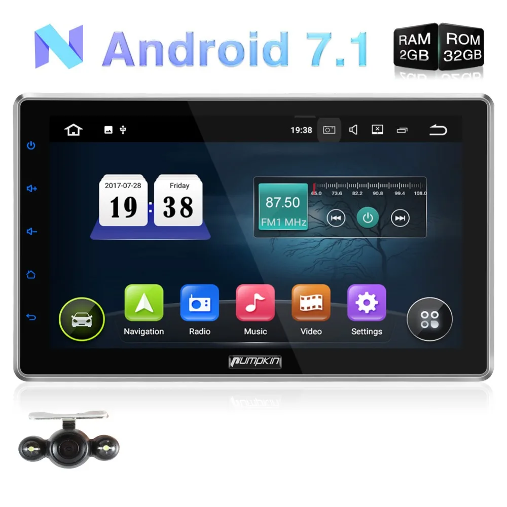 Clearance 10" Capacitive Screen Car Multimedia Player 2 Din Android 7.1 Universal Car Radio No DVD Player GPS Car Stereo Audio With Camera 0
