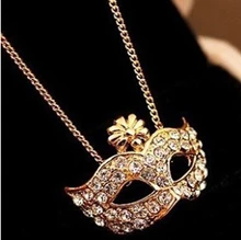 2015 NEW Fashion Fox Mask Flower Necklace women’s Sweater Collar Bone Chain statement jewelry