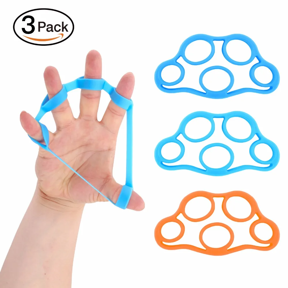 MoKo Hand Grip Strengthener, 3 Pack Finger Exerciser & Hand Grip Ring ...