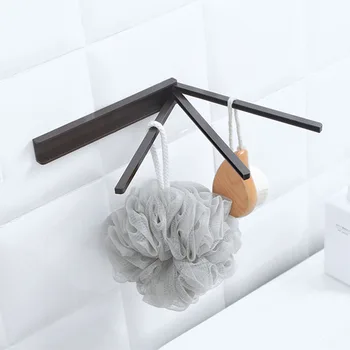 

1pc 3-Arm Wall Mounted Multi-functional Towel Bar Hook Swivel Bars Hanger Freestanding Hanging Holder Towel Rail Rack Holder