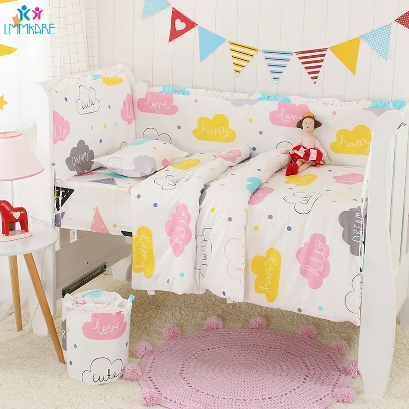 6Pcs Soft Cotton Blue Cloud Baby Crib Bed Bumpers Infant Bed Cot Bumper Bed Protector Safe for Newborn Toddler Bedding Sets 6Pcs Soft Cotton Blue Cloud Baby Crib Bed Bumpers Infant Bed Cot Bumper Bed Protector Safe for Newborn Toddler Bedding Sets