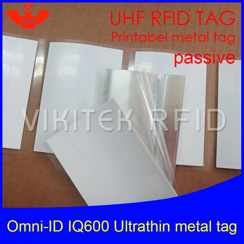 UHF RFID Анти-металлическая бирка omni-ID IQ600 IQ 600 915 МГц 868 МГц Impinj Monza4QT EPCC1G2 6C для печати Пассивная RFID синтетическая этикетка