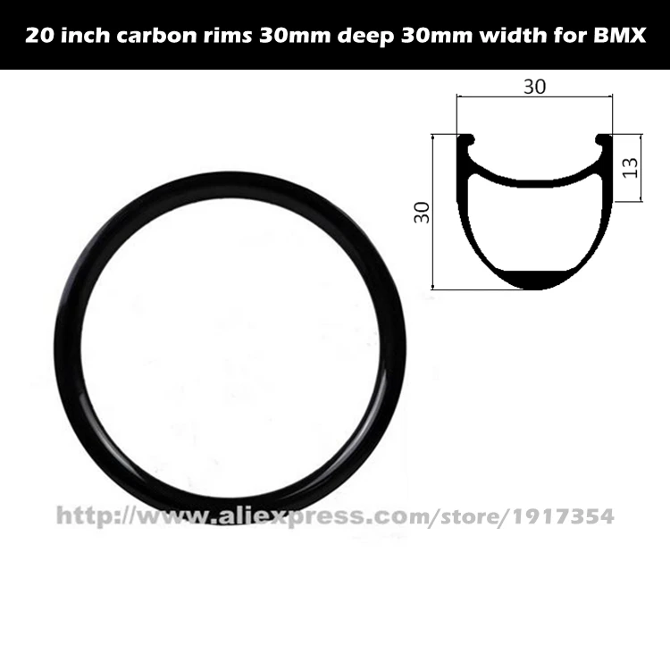 ЕТОПОК BSD 406 мм углерода BMX диски 20er колеса велосипеда 30 Глубокий клинчерные для