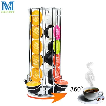 

Meltset Table Type Coffee Capsule Stand Coffee Pod Holder Rotating Rack Dolce Gusto Capsules Display Shelves Coffee Set