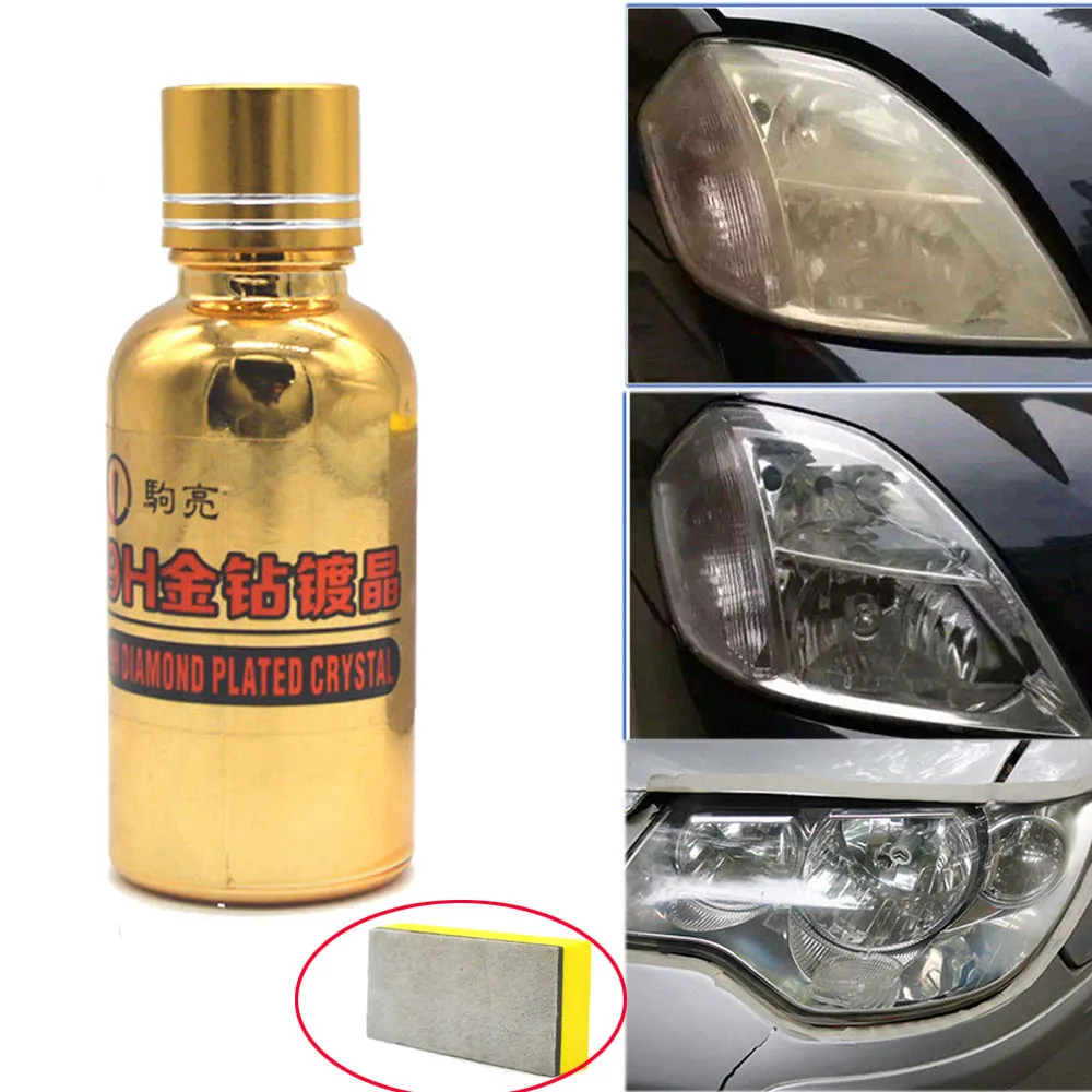 

Car Scratch Remover 30ML Car Paint Anti-scratch Liquid Ceramic Coat Headlights Glass Coating+ Sponge жидкое стекло ##0