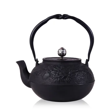 

2017 Cast Iron Rattan Tea Pot No Coating Japanese Kung Fu Tea Set Handmade Japan Modern Kettle Pot With Filter 1200CC