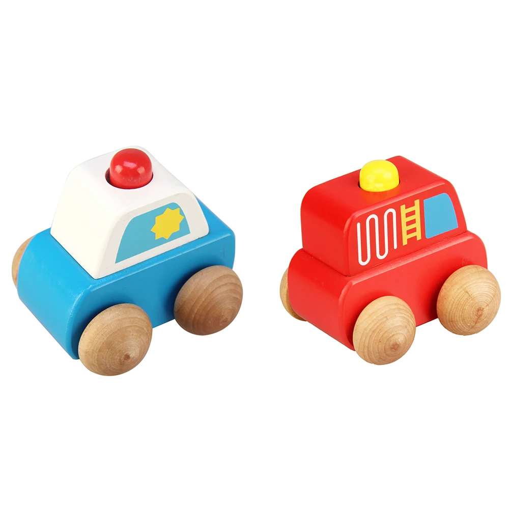 Детская деревянная Пресс звук автомобиля игрушки детский мини-автомобиль модели автомобилей детские игрушки деревянные развивающие