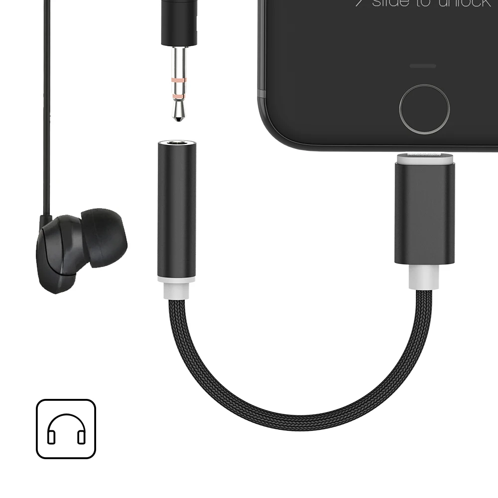 

SUOZUN 3.5mm Headphone adapter for Apple Lighting Converter for iPhone X for iPhone 8 plus iPhone 7 plus Audio converter