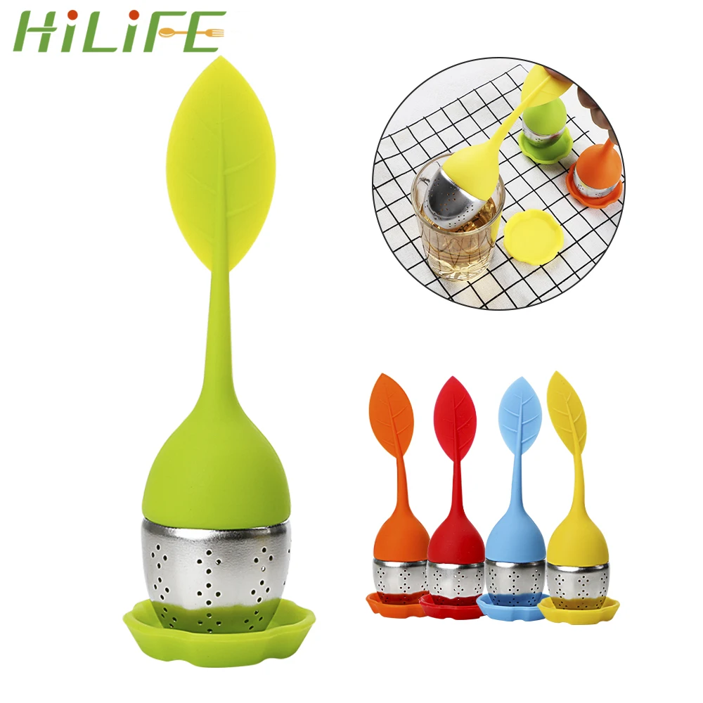 

HILIFE High temperature resistance Tea Strainers Teaware Reuseable Silicone Cute Leaf Tea Infusers