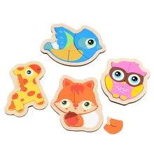 Новое поступление детские игрушки для новорожденных раннего Head Start обучение головоломки познавательные карты Vehicl/животного комплект пара головоломки Подарок для ребенка