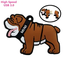 Cartoon Brown Bulldog model usb flash drive 64gb usb 3.0 mini pen drive 32gb u disk pendriver flash memory usb stick 16gb 8gb