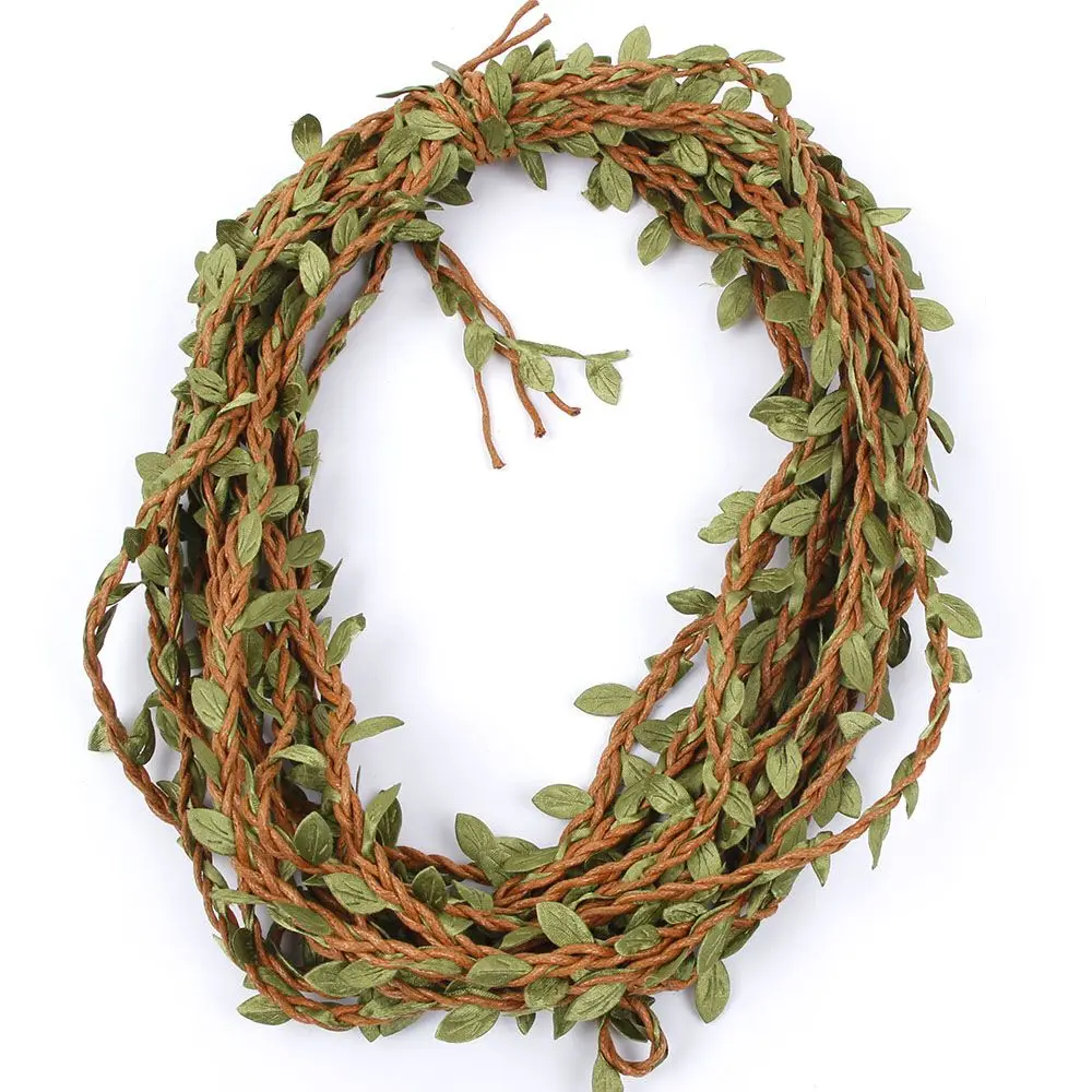 10m Artificial Leaves Twine String Leaf Silk Flower Garlands Christmas