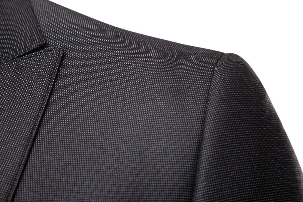 2018 Новое поступление платье костюм (куртка + брюки) Для мужчин одной кнопки Для мужчин s Бизнес серый костюмы Slim Fit Свадебные Жених мужской
