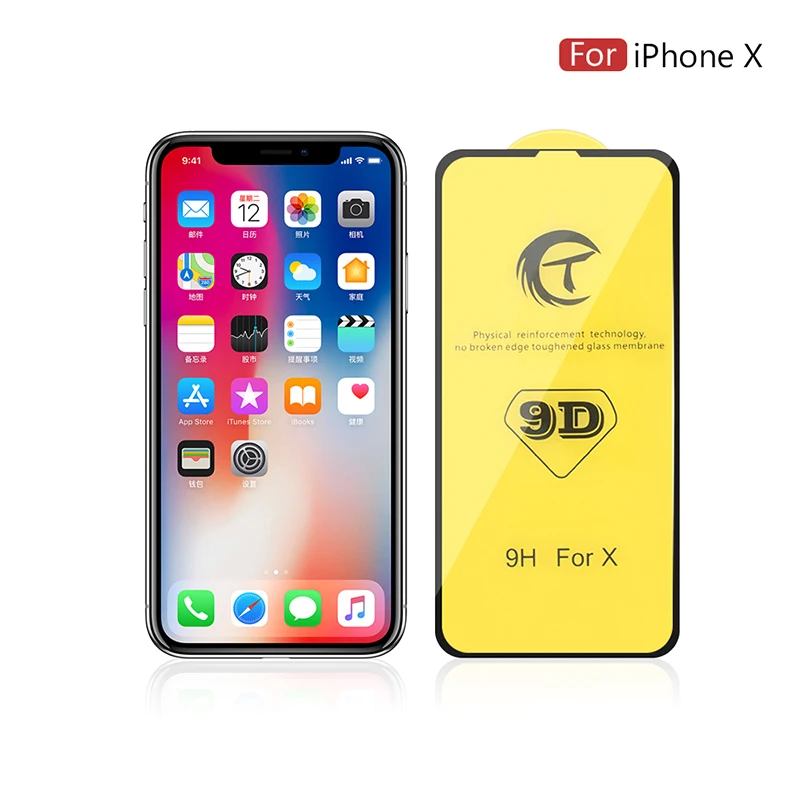 9D Full Cover Tempered Glass for iPhone XR Xs Max HD Screen Protector