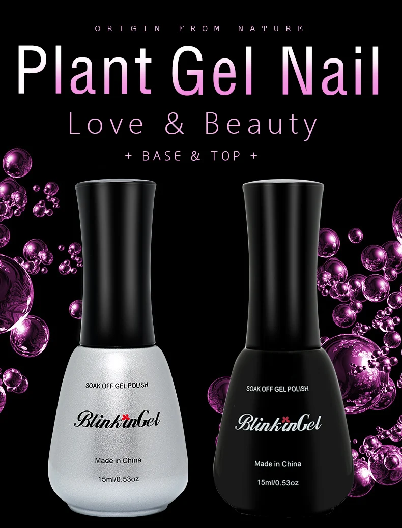 BlinkinGel 2 шт. шелушиться Matte Top Coat лак для ногтей с смол, жидкий Праймер набор гель Лаки в прозрачный лак Цвет 15 мл