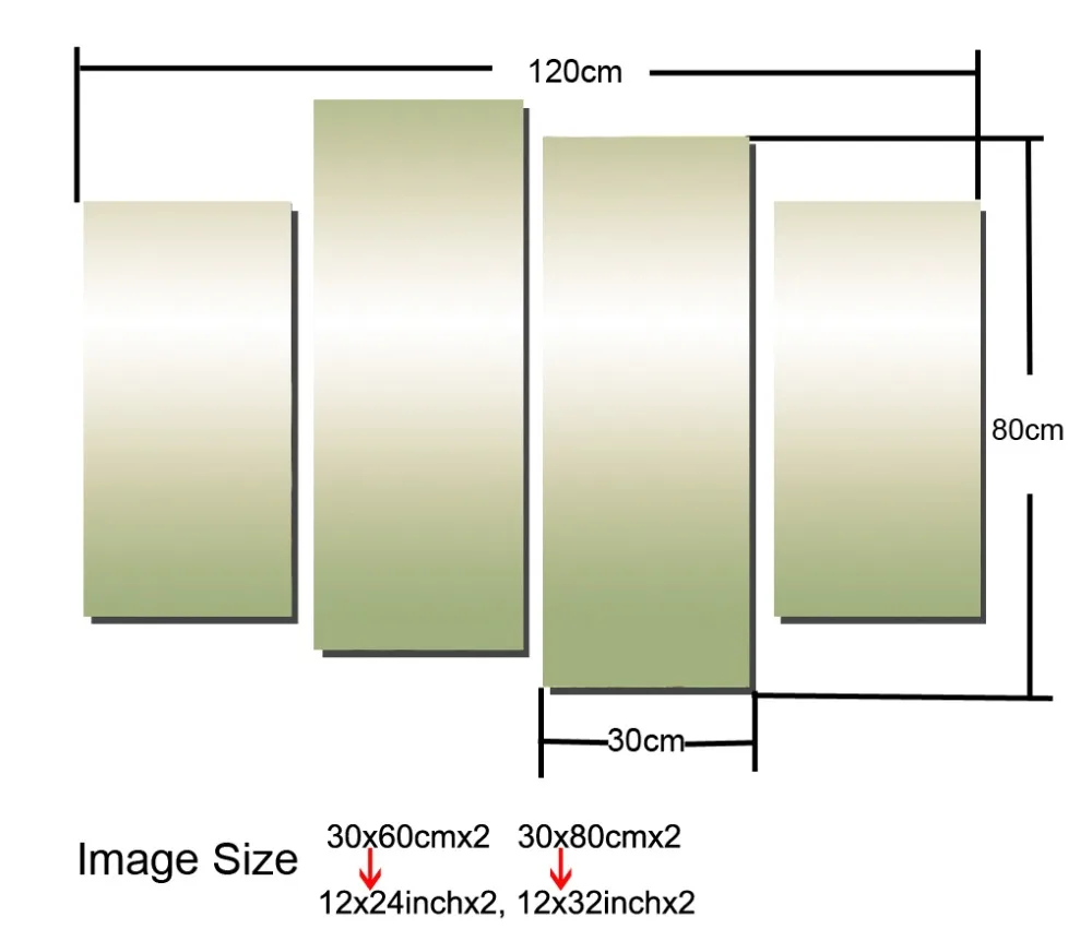 4 PCS 30x60  30x80