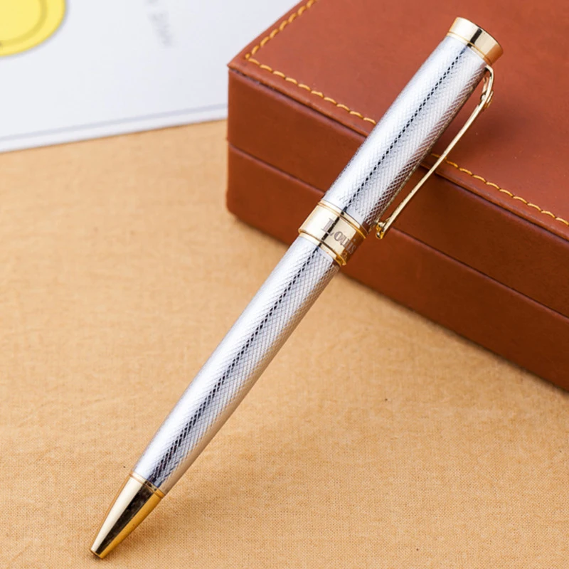 

Rotating Metal Ballpoint Pen Business Advertising Gift signing pen Stainless Steel Personality Creative Signature Metal Pen