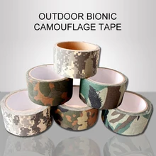 New 10M Camouflage Camo Elastoplast Adhesive Bandage Wrap Stretch Self Adherent Tape Hunting Camping Stealth Ribbon