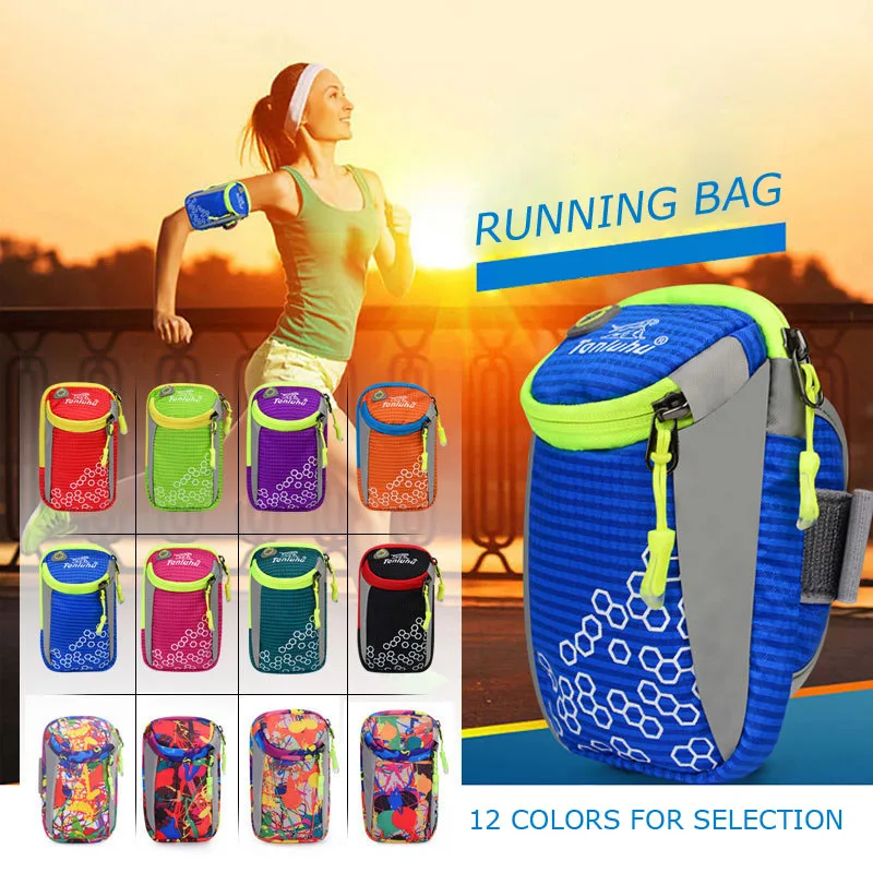 Men Women Water-resistant Running Jogging Cycling Fitness Arm Wrist Bag Shoulder Cross Bag Phone Pouch