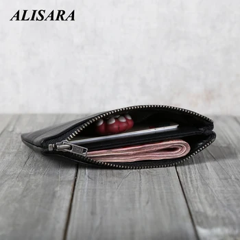 

Alisara Women Small Coin Purses Sheepskin Leather Coin Pouch Genuine Leather Soft Credit Card Change Coin Pocket Mini Money Bag