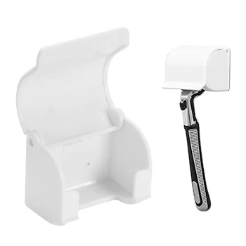 

1pcs Razor Holder Rack Razor Shaver Hanger Holder Organizer Mount Wall Shower Rack Adhesive Storage Hook Bathroom Suction Hanger