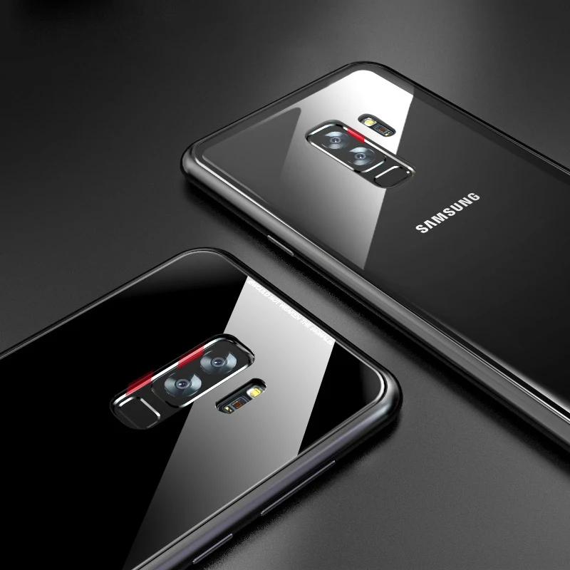 Artisome Magnetic Adsorption Case For Samsung Galaxy S9 S8 Plus Case For Samsung Note 8 Magnet Metal Tempered Glass Back Cover   (17)
