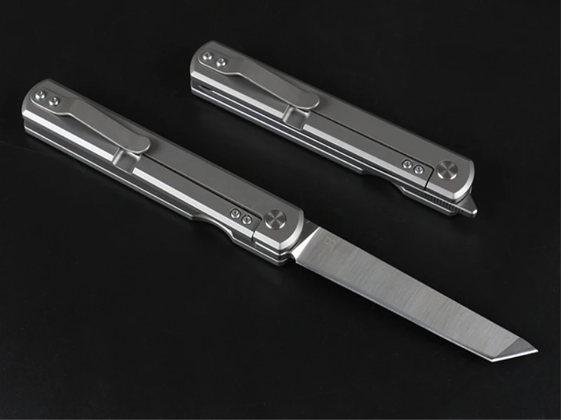 Keyiwo складной нож D2 Титан+ углеродное волокно ручка тактические карманные ножи Флиппер Открытый Отдых фрукты EDC ручные инструменты