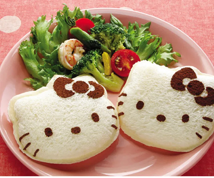 

Hello Kitty Sandwich Mold Cutter Bread Biscuits Embossed Device Cake Tools Rice Balls Lunch Mould H05
