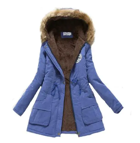 

2019 Women Winter Warm Coat Female Autumn Hooded Cotton Fur Plus Size Basic Jacket Outerwear Slim Long Ladies Parkas