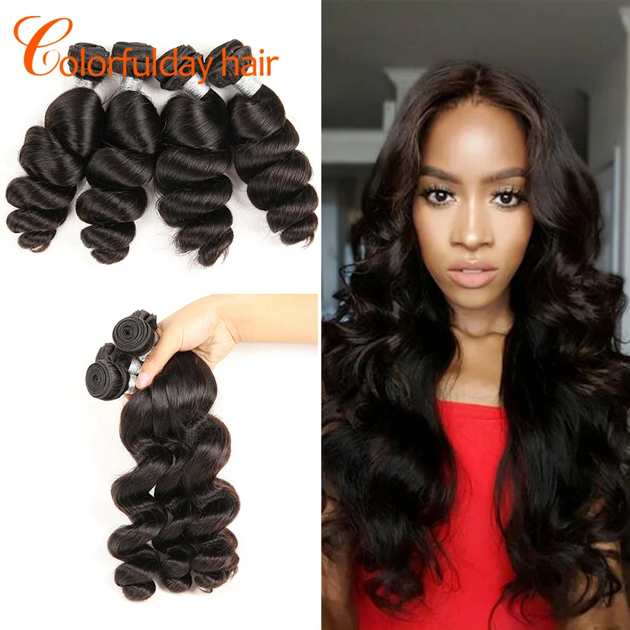 

Grade 8A Mink Brazilian Virgin Loose Wave Human Hair 4 Bundles Deal Top Quality Loose Wave Hair Extentions For Cheap Sale