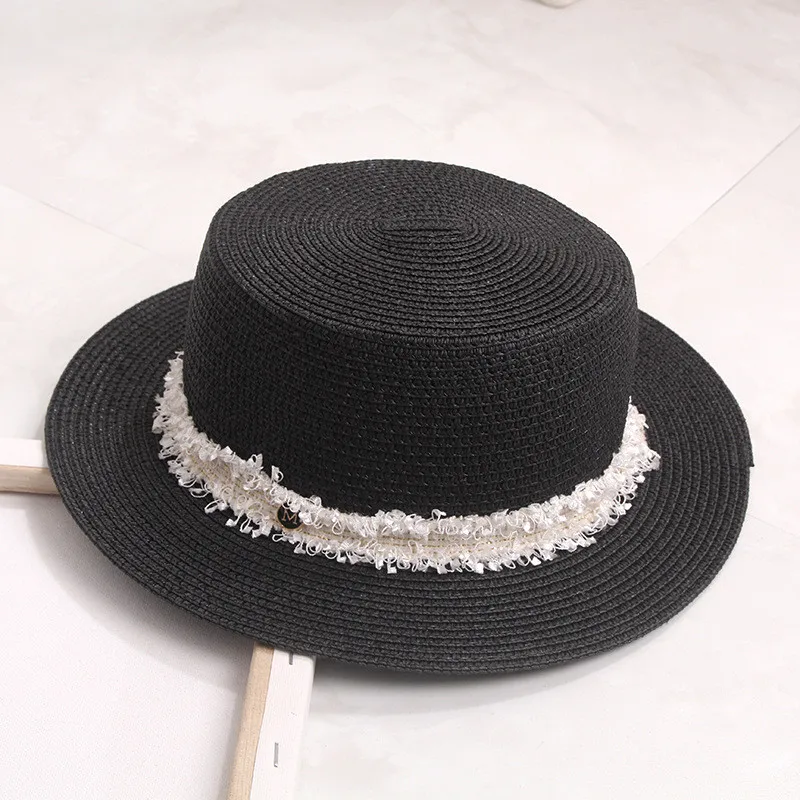 Летняя шляпа женская соломенная шляпа Панама Fedora пляжные каникулы широкий козырек повседневные летние солнечные шляпы для женщин Sombrero # P3