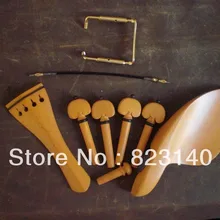 1 комплект самшитовый для скрипки фитинг 4/4 с 1 шт. хвостовой кишки и 1 шт. Золотая подставка для подбородника с винтовым креплением