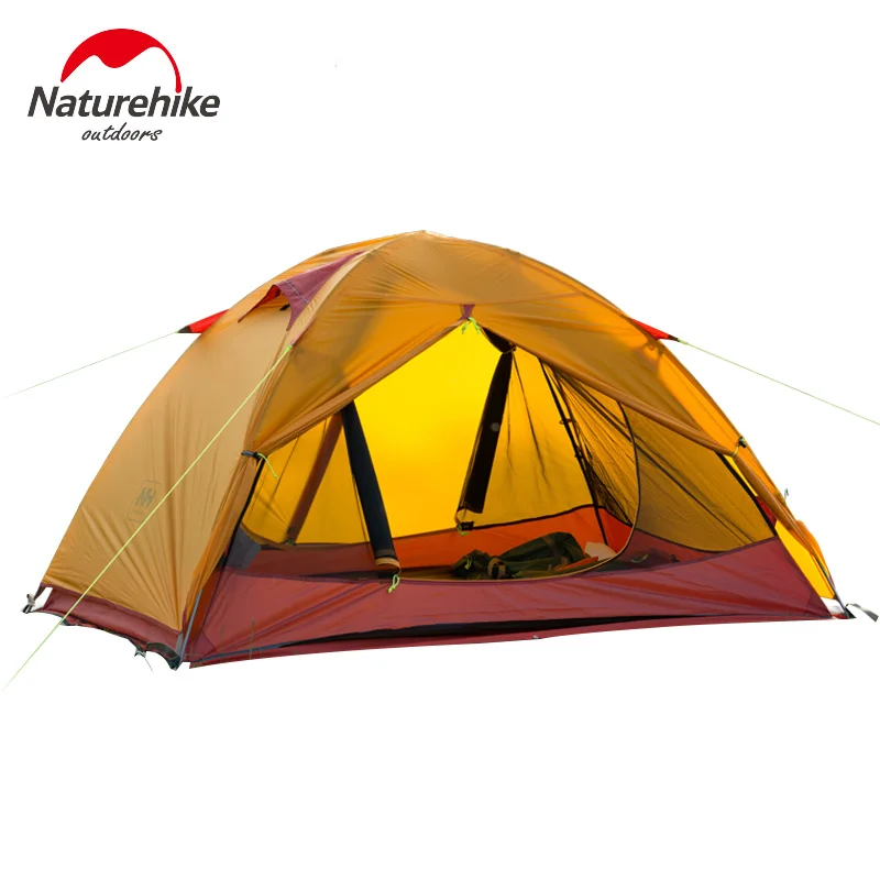 

NatureHike Camping Tent Outdoor Inflatable Lightweight Playing 2 Person 20D Silicone Double-layer Tents Free Shipping NH15Z006-P