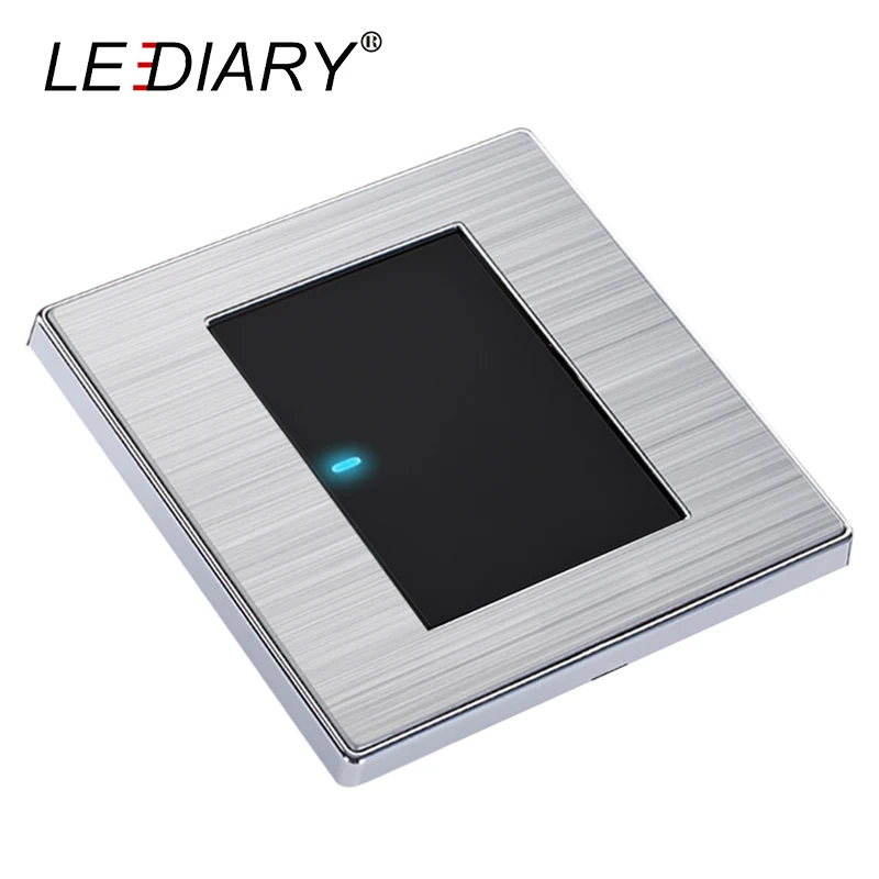 LEDIARY LED Lighting Switch Stainless Steel 1-Gang/2-Gang/3-Gang/4-Gang and 1-Way/2-Way Push Button Wall Switches 50V-440V