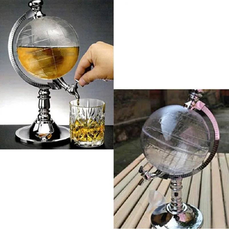 

Novelty Globe Shaped Beverage Liquor Dispenser Drink Wine Beer Pump Single Canister Pump High Quality
